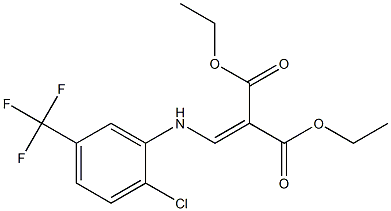 diethyl 2-{[2-chloro-5-(trifluoromethyl)anilino]methylidene}malonate,,结构式