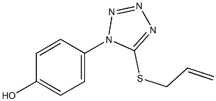 4-[5-(allylthio)-1H-1,2,3,4-tetraazol-1-yl]phenol,,结构式