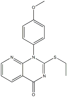 2-(ethylthio)-1-(4-methoxyphenyl)-1,4-dihydropyrido[2,3-d]pyrimidin-4-one Struktur