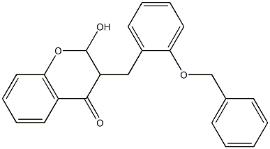 3-[2-(benzyloxy)benzyl]-2-hydroxychroman-4-one Structure
