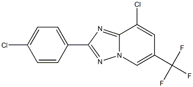 8-chloro-2-(4-chlorophenyl)-6-(trifluoromethyl)[1,2,4]triazolo[1,5-a]pyridine Structure