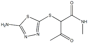 N1-methyl-2-[(5-amino-1,3,4-thiadiazol-2-yl)thio]-3-oxobutanamide Structure