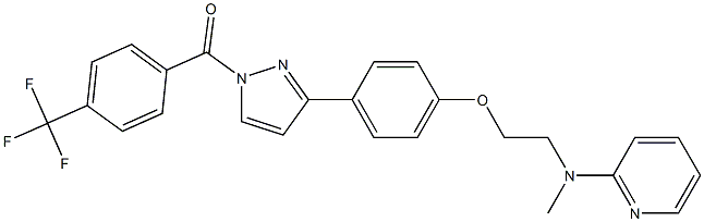 [3-(4-{2-[methyl(2-pyridinyl)amino]ethoxy}phenyl)-1H-pyrazol-1-yl][4-(trifluoromethyl)phenyl]methanone 化学構造式