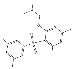 3-[(3,5-dimethylphenyl)sulfonyl]-2-isobutoxy-4,6-dimethylpyridine 结构式