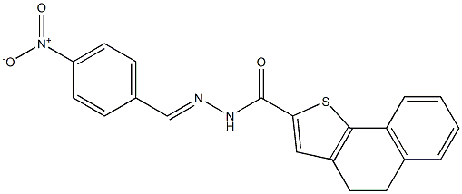 N'-[(E)-(4-nitrophenyl)methylidene]-4,5-dihydronaphtho[1,2-b]thiophene-2-carbohydrazide,,结构式