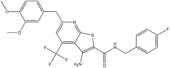 3-amino-6-(3,4-dimethoxybenzyl)-N-(4-fluorobenzyl)-4-(trifluoromethyl)thieno[2,3-b]pyridine-2-carboxamide|