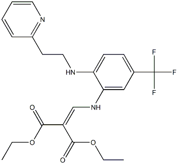  diethyl 2-{[2-{[2-(2-pyridyl)ethyl]amino}-5-(trifluoromethyl)anilino]methylidene}malonate