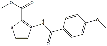 methyl 3-[(4-methoxybenzoyl)amino]-2-thiophenecarboxylate Structure