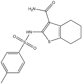  2-{[(4-methylphenyl)sulfonyl]amino}-4,5,6,7-tetrahydrobenzo[b]thiophene-3-carboxamide