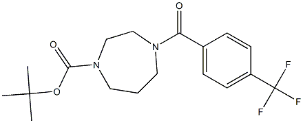 tert-butyl 4-[4-(trifluoromethyl)benzoyl]-1,4-diazepane-1-carboxylate,,结构式