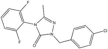 2-(4-chlorobenzyl)-4-(2,6-difluorophenyl)-5-methyl-2,4-dihydro-3H-1,2,4-triazol-3-one Struktur