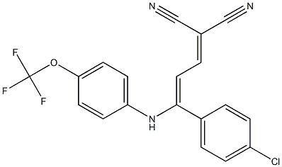2-{3-(4-chlorophenyl)-3-[4-(trifluoromethoxy)anilino]prop-2-enylidene}malon onitrile