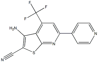 3-amino-6-(4-pyridinyl)-4-(trifluoromethyl)thieno[2,3-b]pyridine-2-carbonitrile