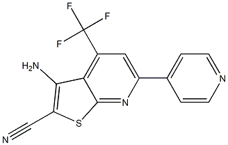 3-amino-6-(4-pyridinyl)-4-(trifluoromethyl)thieno[2,3-b]pyridine-2-carbonitrile|