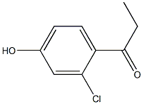 1-(2-chloro-4-hydroxyphenyl)propan-1-one 化学構造式