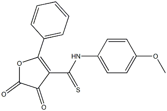 N3-(4-methoxyphenyl)-4,5-dioxo-2-phenyl-4,5-dihydrofuran-3-carbothioamide Structure