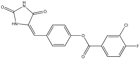 4-[(2,5-dioxotetrahydro-1H-imidazol-4-yliden)methyl]phenyl 3-chloro-4-fluorobenzoate