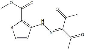  methyl 3-[2-(1-acetyl-2-oxopropylidene)hydrazino]thiophene-2-carboxylate