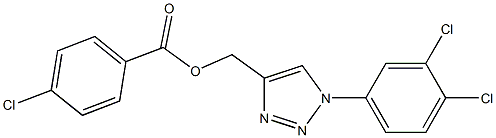[1-(3,4-dichlorophenyl)-1H-1,2,3-triazol-4-yl]methyl 4-chlorobenzenecarboxylate 化学構造式