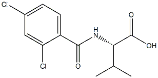 (2S)-2-[(2,4-dichlorobenzoyl)amino]-3-methylbutanoic acid Structure