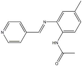 N1-{4-methyl-2-[(4-pyridylmethylidene)amino]phenyl}acetamide Structure