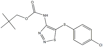 neopentyl N-{5-[(4-chlorophenyl)sulfanyl]-1,2,3-thiadiazol-4-yl}carbamate Structure