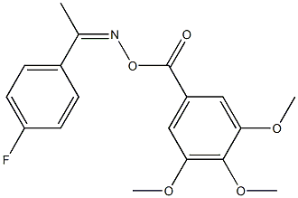 5-[({[1-(4-fluorophenyl)ethylidene]amino}oxy)carbonyl]-1,2,3-trimethoxybenzene Structure
