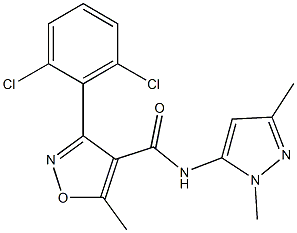 N4-(1,3-dimethyl-1H-pyrazol-5-yl)-3-(2,6-dichlorophenyl)-5-methylisoxazole-4-carboxamide Structure