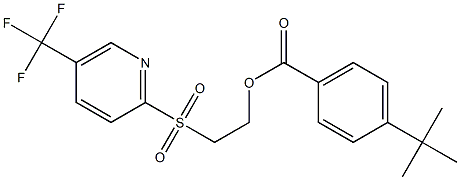 2-{[5-(trifluoromethyl)-2-pyridyl]sulfonyl}ethyl 4-(tert-butyl)benzoate|
