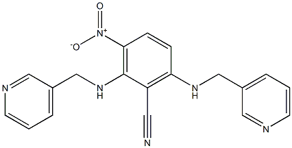 3-nitro-2,6-di[(3-pyridylmethyl)amino]benzonitrile Struktur