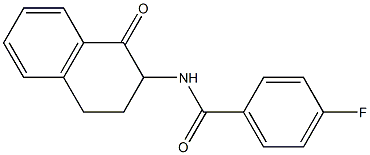 4-fluoro-N-(1-oxo-1,2,3,4-tetrahydro-2-naphthalenyl)benzenecarboxamide 化学構造式