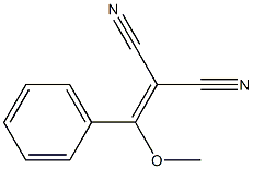 2-[methoxy(phenyl)methylidene]malononitrile,,结构式