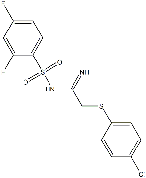  N1-{2-[(4-chlorophenyl)thio]ethanimidoyl}-2,4-difluorobenzene-1-sulfonamide