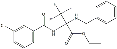 ethyl 2-(benzylamino)-2-[(3-chlorobenzoyl)amino]-3,3,3-trifluoropropanoate Structure