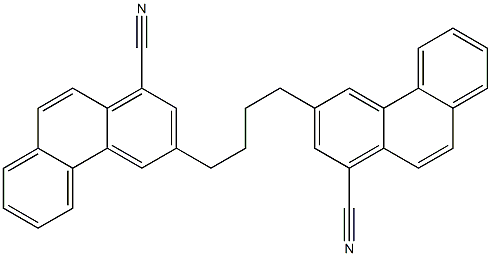 3-[4-(1-cyano-3-phenanthryl)butyl]phenanthrene-1-carbonitrile 结构式