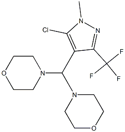 4-[[5-chloro-1-methyl-3-(trifluoromethyl)-1H-pyrazol-4-yl](morpholino)methyl]morpholine Structure