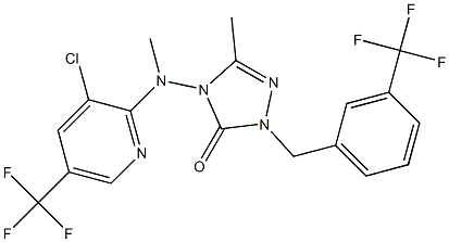 4-[[3-chloro-5-(trifluoromethyl)-2-pyridinyl](methyl)amino]-5-methyl-2-[3-(trifluoromethyl)benzyl]-2,4-dihydro-3H-1,2,4-triazol-3-one|