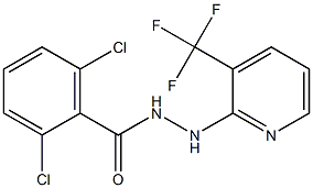 2,6-dichloro-N'-[3-(trifluoromethyl)-2-pyridinyl]benzenecarbohydrazide,,结构式