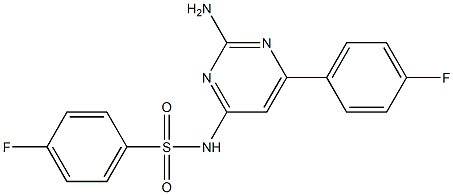 N-[2-amino-6-(4-fluorophenyl)-4-pyrimidinyl]-4-fluorobenzenesulfonamide Structure