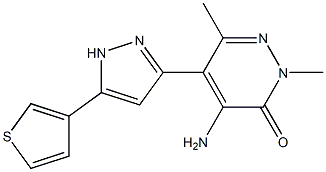 4-amino-2,6-dimethyl-5-[5-(3-thienyl)-1H-pyrazol-3-yl]-2,3-dihydropyridazin-3-one