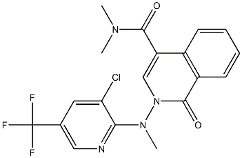 2-[[3-chloro-5-(trifluoromethyl)-2-pyridinyl](methyl)amino]-N,N-dimethyl-1-oxo-1,2-dihydro-4-isoquinolinecarboxamide Structure