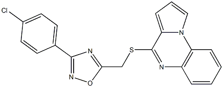 3-(4-chlorophenyl)-5-[(pyrrolo[1,2-a]quinoxalin-4-ylthio)methyl]-1,2,4-oxadiazole