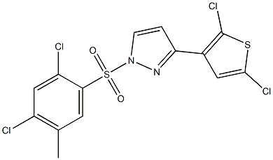 1-[(2,4-dichloro-5-methylphenyl)sulfonyl]-3-(2,5-dichloro-3-thienyl)-1H-pyrazole Structure