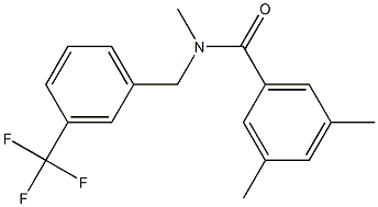 N,3,5-trimethyl-N-[3-(trifluoromethyl)benzyl]benzenecarboxamide Structure