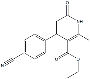 ethyl 4-(4-cyanophenyl)-2-methyl-6-oxo-1,4,5,6-tetrahydro-3-pyridinecarboxylate 结构式