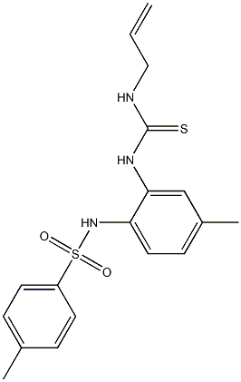 N1-(2-{[(allylamino)carbothioyl]amino}-4-methylphenyl)-4-methylbenzene-1-sulfonamide Struktur