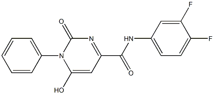 N-(3,4-difluorophenyl)-6-hydroxy-2-oxo-1-phenyl-1,2-dihydro-4-pyrimidinecarboxamide Structure