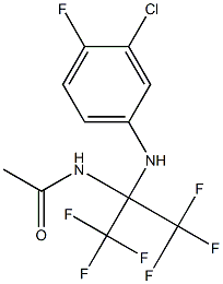 N1-[1-(3-chloro-4-fluoroanilino)-2,2,2-trifluoro-1-(trifluoromethyl)ethyl]acetamide Structure