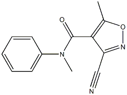 3-cyano-N,5-dimethyl-N-phenyl-4-isoxazolecarboxamide,,结构式