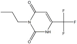 3-propyl-6-(trifluoromethyl)-2,4(1H,3H)-pyrimidinedione Struktur